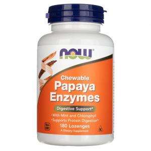 Now Foods Papaina (Papaya Enzyme) - 180 tabletek do ssania