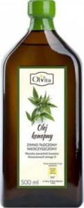 Olvita Olej konopny zimnotłoczony nieoczyszczony - 500 ml