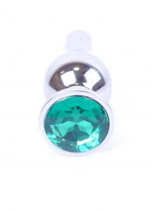 Plug-Jewellery Silver BUTT PLUG- Green