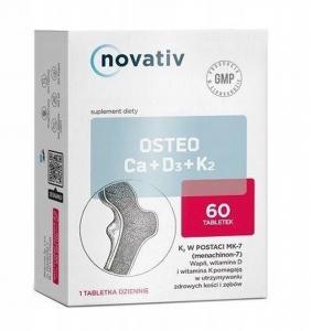 Novativ Osteo Ca + D3 + K2, 60 tabletek