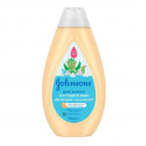 Johnson's Baby Pure Protect 2in1 Bath&Wash płyn do kąpieli i mycia ciała dla dzieci 500ml