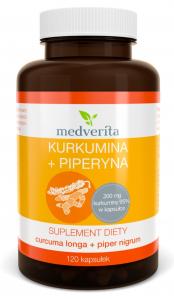 Medverita Kurkumina + Piperyna - 120 kapsułek