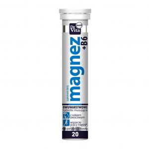 Magnez + B6 z sokiem suplement diety 20 tabletek musujących