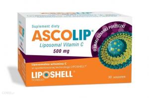 Liposomalna witamina C 500mg Liposomal Vitamin C 30 saszetek po 5g o smaku czarnej porzeczki AscoLip
