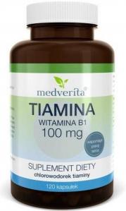 Medverita Tiamina (wit. B1) 100 mg 120 kapsułek