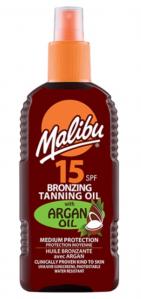 (DE) Malibu Bronzing Argan Oil Olejek do opalania SPF15, 200ml (PRODUKT Z NIEMIEC)