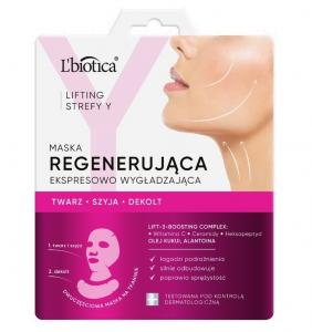 L'Biotica Lifting Strefy Y Regenerująca maska do twarzy ekspresowo wygładzająca, 1 komplet