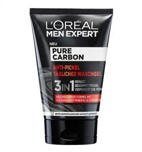 (DE) Loreal, Men Ekspert, Pure Carbon, Żel do mycia twarzy, 100ml (PRODUKT Z NIEMIEC)