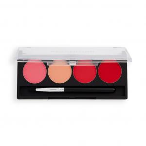 Makeup Revolution Water Activated Graphic Liner Palettes Paleta eyelinerów z pędzelkiem Pretty Pink, 5.4g