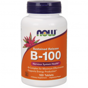 Now Foods Witamina B-100 o przedłużonym uwalnianiu - 100 tabletek