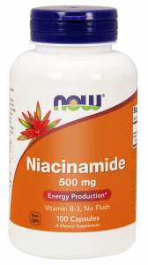 Now Foods Niacynamid 500 mg - 100 kapsułek