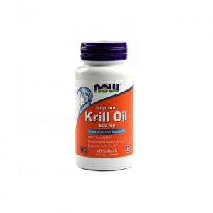Olej z Kryla 500 mg Neptun Krill Oil DHA EPA 60 kapsułek NOW FOODS