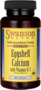 Wapń ze skorupki jajka z witamina D-3 Eggshell Calcium with Vitamin D3 60 kapsułek SWANSON