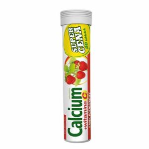 Calcium z Witaminą C smak poziomkowy 20 tabletek musujących