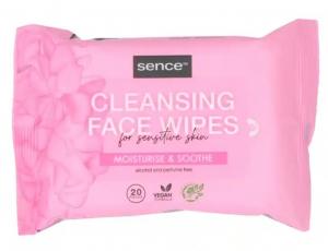 (DE) Sence, Face Cleansing Wipes, Chusteczki, 20 sztuk (PRODUKT Z NIEMIEC)