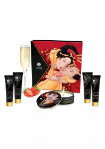 Kosmetyki Erotyczne Shunga Geisha's Secrets Set (3 rodzaje) truskawkowe wino