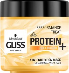 Schwarzkopf Gliss Protein+ Maska do włosów zniszczonych i słabych z masłem shea, 400ml