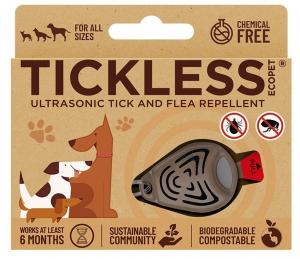 Tickless Eco Pet Ultradźwiękowa ochrona przed kleszczami - Brązowy