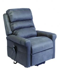 Fotel rozkładany geriatryczny pionizujący dla seniora STYLEA II : Kolor_fotele - Titan, Rodzaj tapicerki - Alcantara