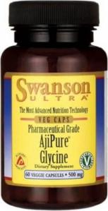 SWANSON AjiPure Glicyna 500mg 60 kapsułek - suplement diety