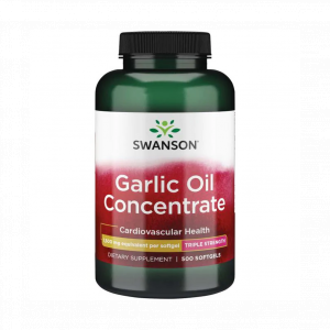 SWANSON Garlic oil olejek czosnkowy 1500mg 500 kapsułek czosnek - suplement diety
