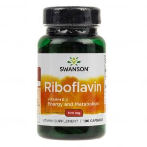 Swanson Witamina B-2 (Ryboflawina) 100 mg 100 kapsułek