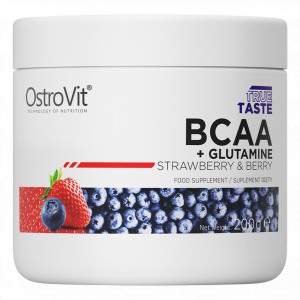 OstroVit BCAA + Glutamina 200 g truskawkowo-jagodowy