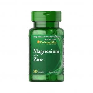 Magnez z cynkiem 266mg 10mg Magnesium with zinc 100 kapsułek Puritan's Pride