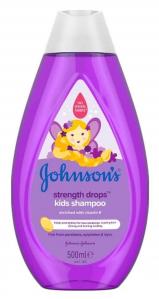 (DE) Johnson's, Strength Drops, Szampon dla dzieci z witaminą E, 500ml (PRODUKT Z NIEMIEC)