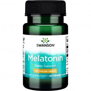SWANSON Melatonina 500mcg 60 kapsułek - suplement diety