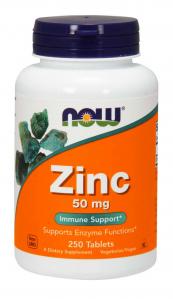 Now Foods Zinc (Cynk) 50 mg - 250 tabletek