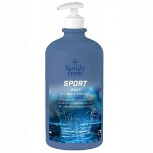 Family Fresh Sport 2in1 Shower & Shampoo Chłodzący Żel pod prysznic, 1000ml