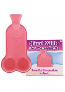 Giant Willie Hot Water Bottle Pink