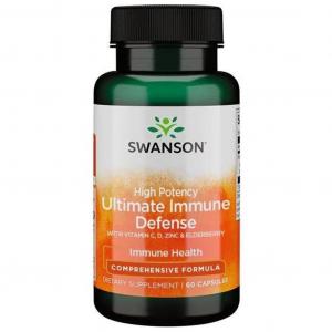 SWANSON Ultimate Immune Defense - Wsparcie Odporności - Witamina C D, Cynk, Czarny bez - 60 kapsułek