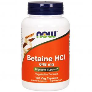Now Foods Betaina HCl 648 mg - 120 kapsułek