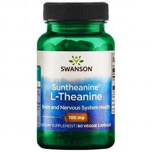 SWANSON L-Teanina Suntheanine - 100 mg / 60 kapsułek wegetariańskich L-theanina