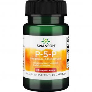 SWANSON Witamina B-6 P-5-P koenzymatyczna 20mg 60 kapsułek B6 - suplement diety