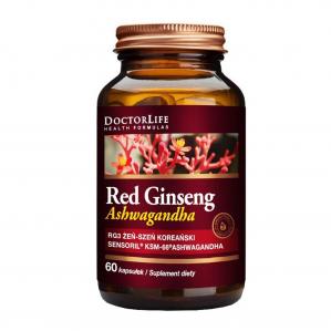 Red Ginseng Żeń-szeń + Ashwagandha Sensoril suplement diety 60 kapsułek