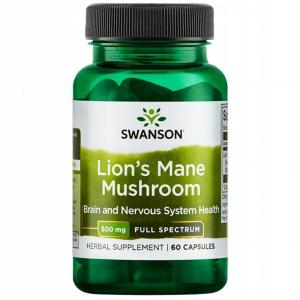 Swanson Soplówka Jeżowata (Lion's Mane Mushroom) 500 mg - 60 kapsułek
