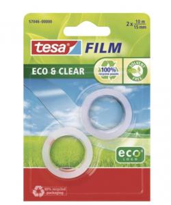 (DE) Tesa, Eco & Clear, Folia samoprzylepna, 15mm, 2 sztuki (PRODUKT Z NIEMIEC)
