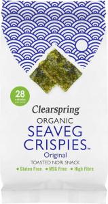 Chipsy z alg morskich naturalne Seaveg Crispies bezglutenowe BIO 4 g Clearspring