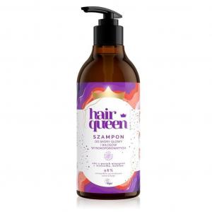 Hair Queen, Szampon do skóry głowy włosy wysokoporowate, 400 ml