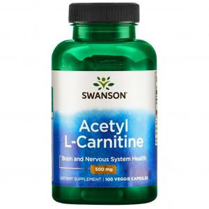 SWANSON ALC Acetyl L-karnityny 500mg 100 kapsułek Acetyl karnityna - suplement diety