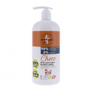 4organic Żel do mycia i kąpieli dla dzieci i rodziny Choco - 1l