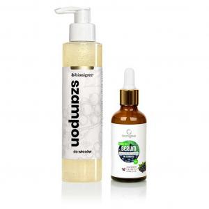 Bionigree - Zestaw do skóry głowy Łagodny szampon + Serum pobudzające - 250 ml + 50 ml