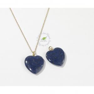 Kamienie szlachetne - Lapis lazuli zawieszka serce 4cm