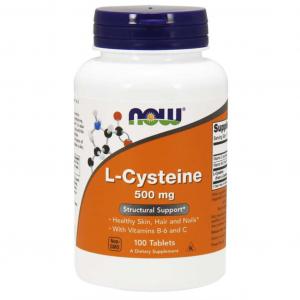 NOW Foods L-CYSTEINE 500mg - suplement diety - 100 tabletek
