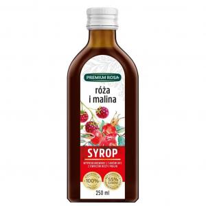 Syrop różano-malinowy bez dodatku kwasku cytrynowego 250 ml