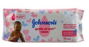 (DE) Johnson's Baby Gentle All Over Chusteczki nawilżane, 72 sztuki (PRODUKT Z NIEMIEC)