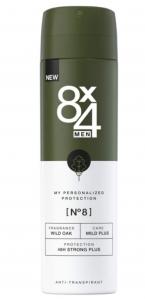 (DE) 8X4, Men, Wild Oak, Dezodorant, 150 ml (PRODUKT Z NIEMIEC)
